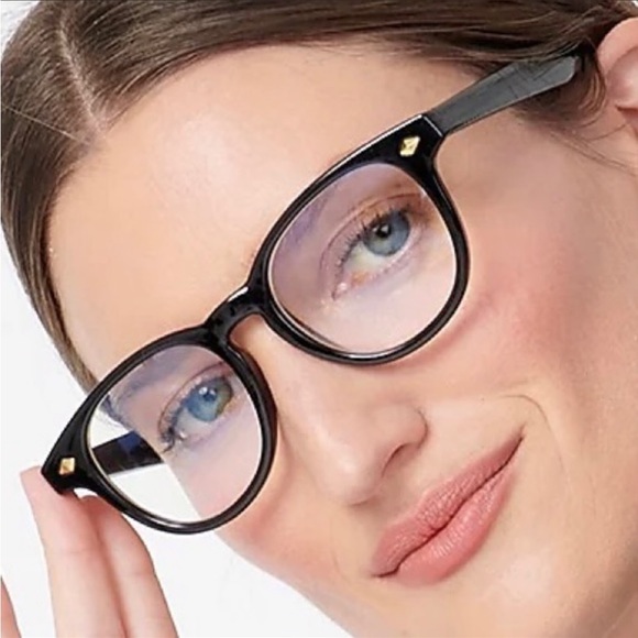 JCREW BLUE BLOCK BLACK FRAME GLASSES NWT - Picture 1 of 4